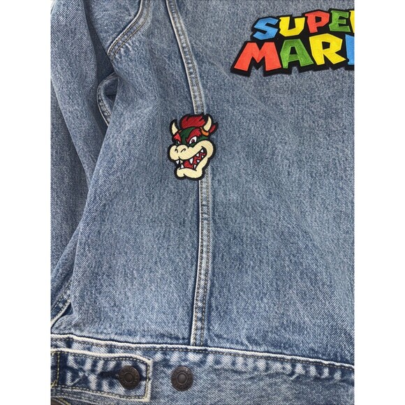 LEVI'S NINTENDO SUPER MARIO Men's VINTAGE FIT TRUCKER DENIM JACKET Size S NWOT - Picture 14 of 16